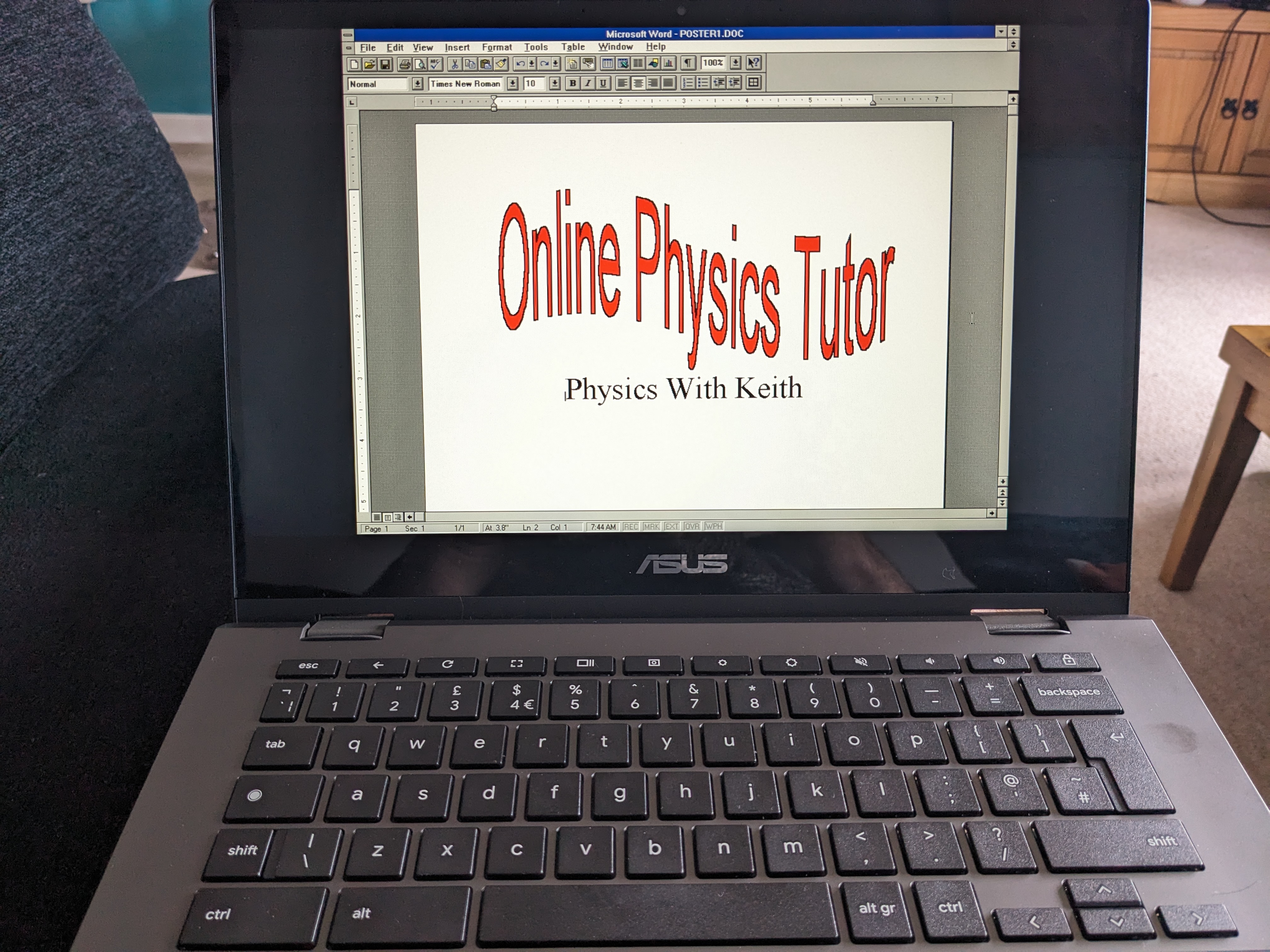 Microsoft Office running on Microsoft Windows on a Chromebook