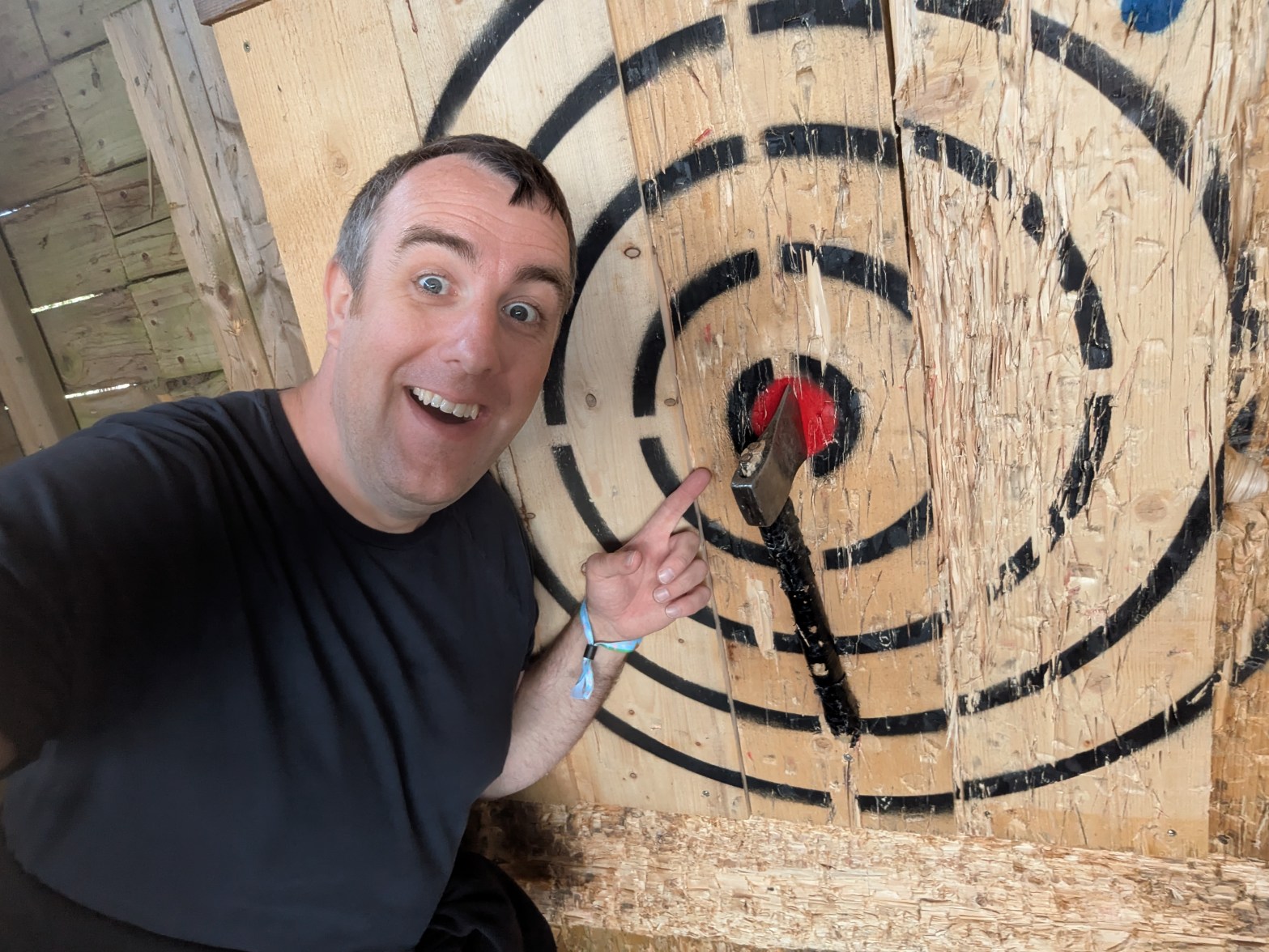 Keith hitting the target first time