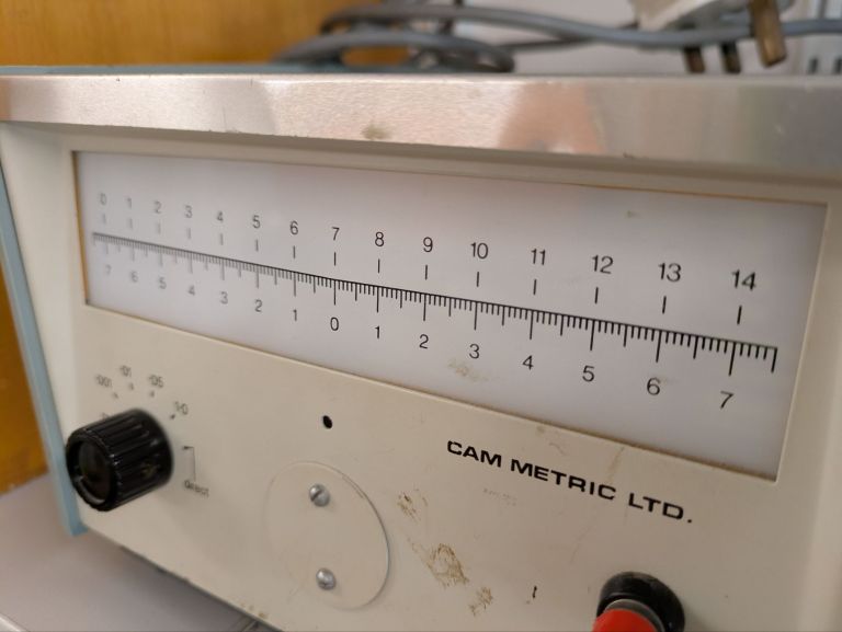 A spot galvanometer used to measure small currents